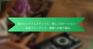 富士ロックフェスティバル：美しいロケーション、音楽ラインアップ、環境への取り組み