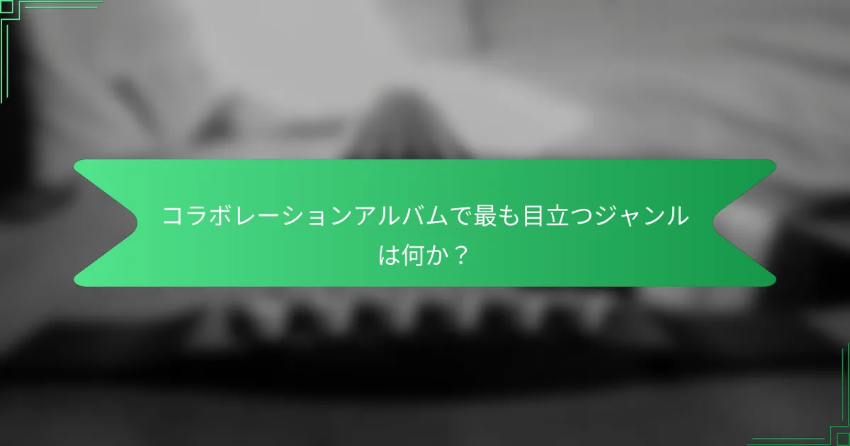 コラボレーションアルバムで最も目立つジャンルは何か？